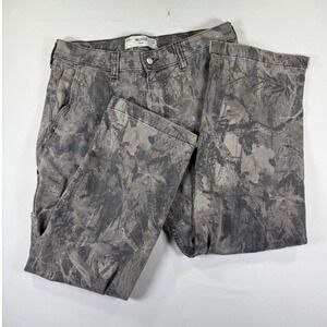 Hollister Baggy Carpenter Pants Mens 32x30 Grey Leaf Camo Utility 330P2445